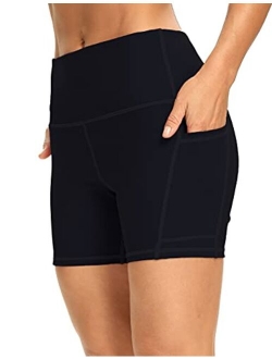 JJUQ Workout Shorts for Women High Waist Biker Yoga Running Athletic Short with Pockets