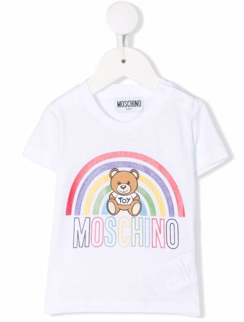 Moschino Kids Teddy Bear-motif cotton T-Shirt