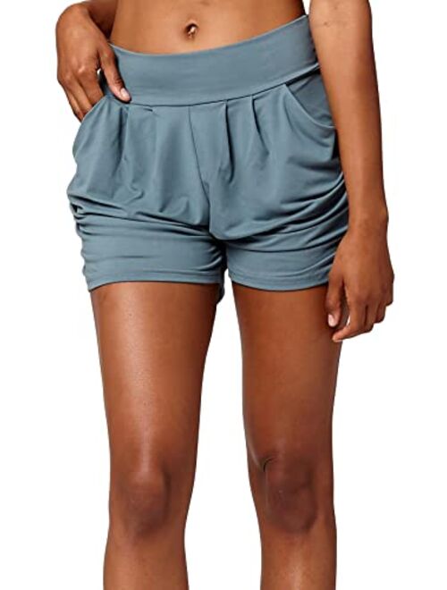 Conceited Premium Ultra Soft High Waisted Harem Shorts for Women with Pockets