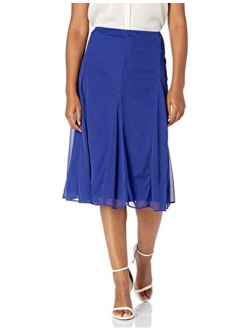 Women's Tea Length Dress Skirt (Petite Regular Plus Sizes)