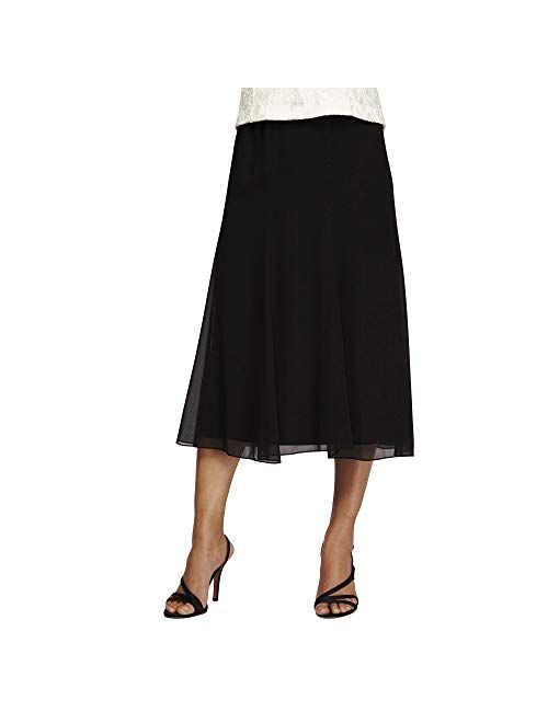 Alex Evenings Women's Tea Length Dress Skirt (Petite Regular Plus Sizes)