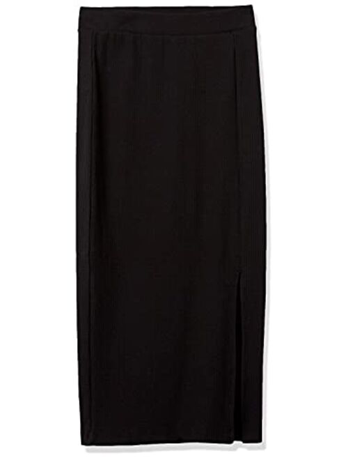 The Drop Women's Veronique High Waist Slit Skirt