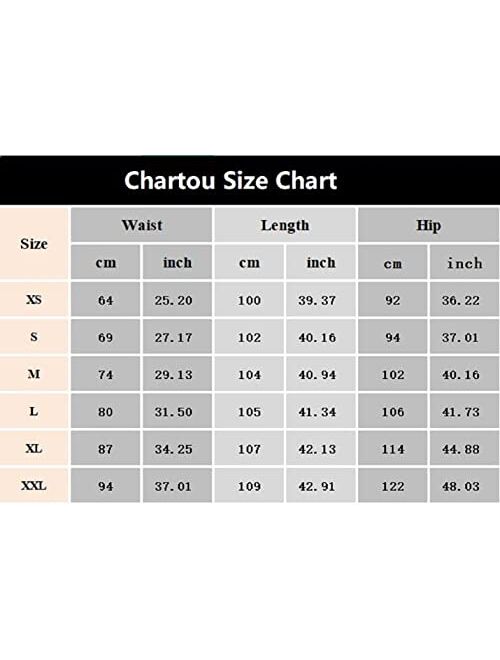 CHARTOU Women's Retro Exposure Button-Fly Packaged Hip A-Line Maxi Long Denim Skirt