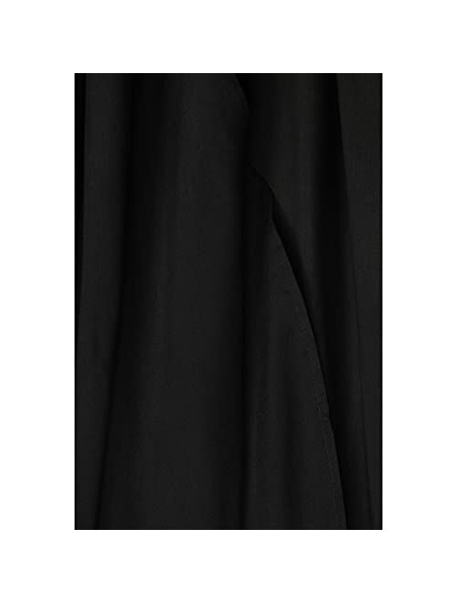 Zwurew Women's High Low Maxi Skirts Asymmetrical Elastic High Waist Long Draped Tulip Hem Skirt