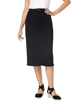 Women's Plus Size Stretch Jean Skirt