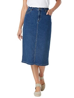 Women's Plus Size Stretch Jean Skirt