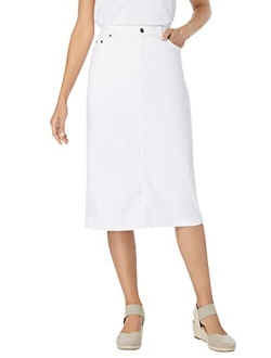 Women's Plus Size Stretch Jean Skirt