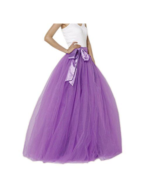 EllieHouse Womens Long Tutu Party Evening Tulle Skirt PC05