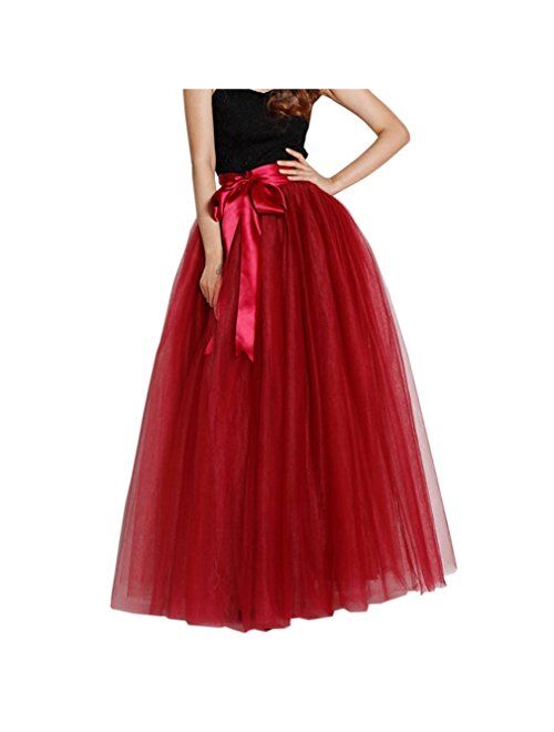 EllieHouse Womens Long Tutu Party Evening Tulle Skirt PC05