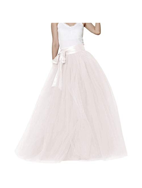 EllieHouse Womens Long Tutu Party Evening Tulle Skirt PC05