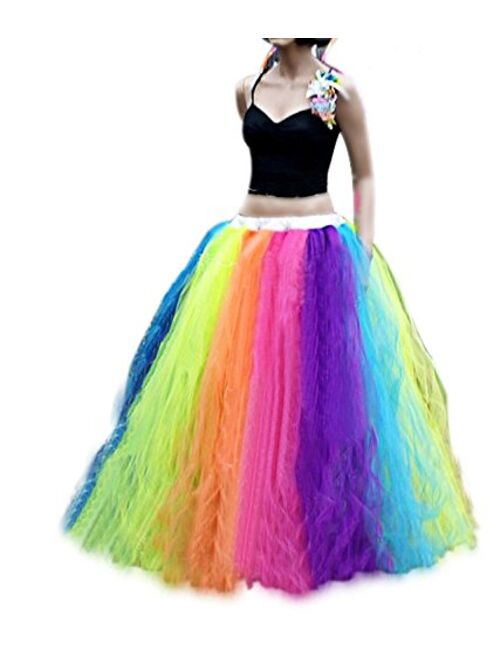 EllieHouse Womens Long Tutu Party Evening Tulle Skirt PC05