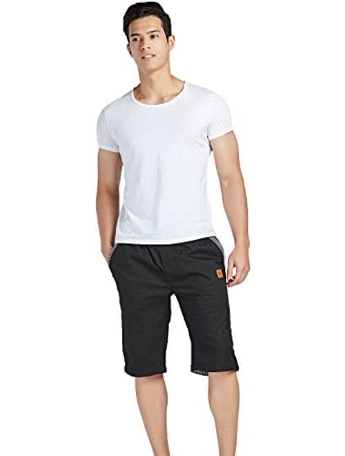 Gaocai Mens Shorts Classic Fit Summer Shorts Casual Shorts for Men with Elastic Waist and Pockets