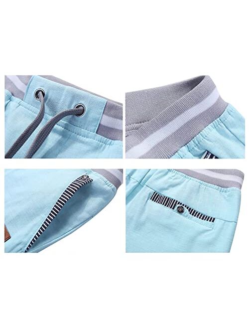 Gaocai Mens Shorts Classic Fit Summer Shorts Casual Shorts for Men with Elastic Waist and Pockets