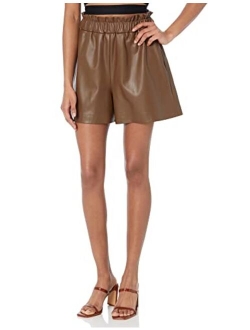 Women's Rose Loose Fit Paperbag Pull-on Short