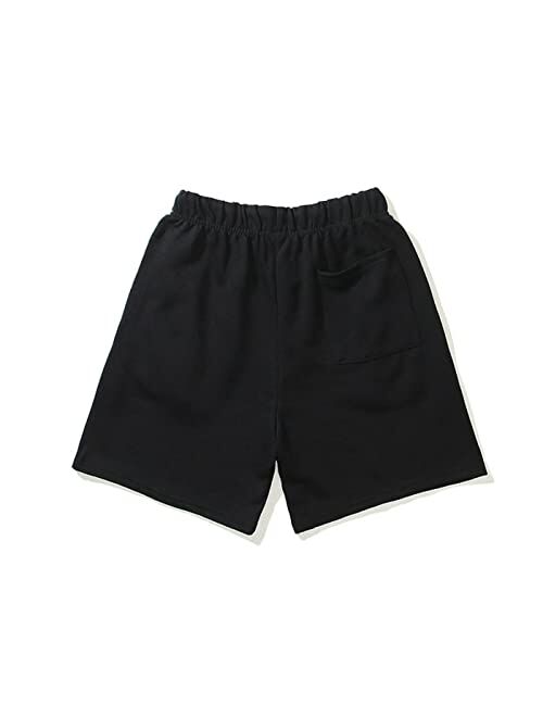 N\C Fear of God Essential Shorts Workout Shorts Elastic Waist Running Shorts Pants with Pockets.