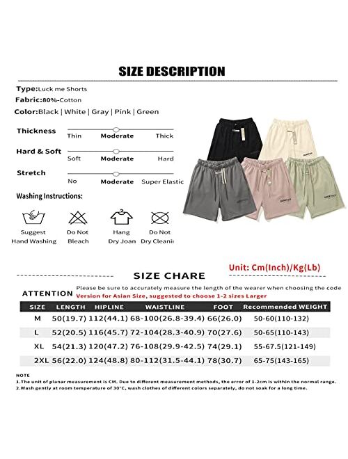 N\C Fear of God Essential Shorts Workout Shorts Elastic Waist Running Shorts Pants with Pockets.