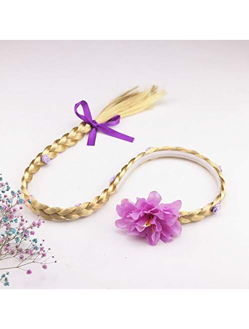 Yosbabe Princess Jewelry Rapunzel Dress up Accessories for Girls Including Rapunzel Wig Crown Scepter Gloves Necklace Earrings Rapunzel Sofia Party