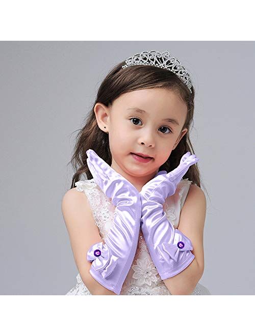 Yosbabe Princess Jewelry Rapunzel Dress up Accessories for Girls Including Rapunzel Wig Crown Scepter Gloves Necklace Earrings Rapunzel Sofia Party