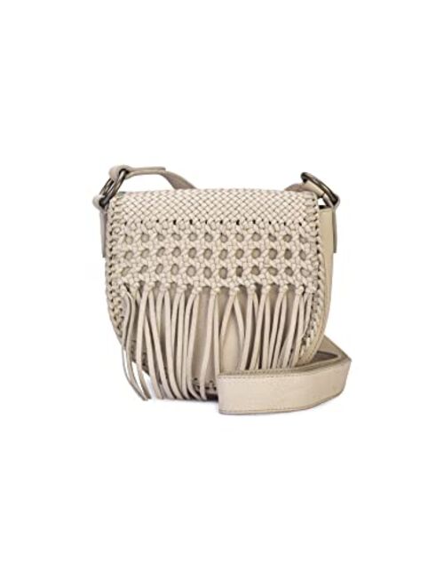 Frye Melissa Woven Saddle Bag