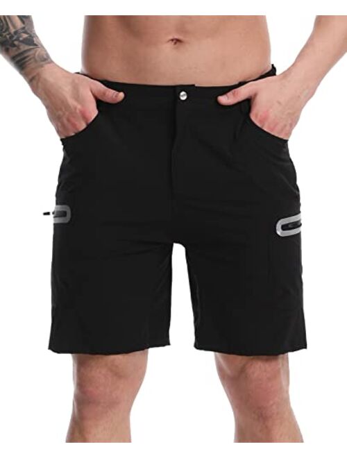 Surenow Men's Hiking Cargo Shorts Lightweight Quick-Dry Shorts Summer Outdoor Fishing Shorts Camping Travel Shorts for Men