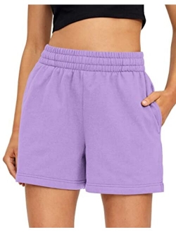 AUTOMET Womens Sweat Shorts Summer Casual High Waisted Athletic Shorts Comfy Lounge Running Shorts Gym Shorts with Pockets