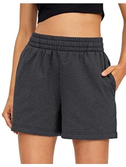 AUTOMET Womens Sweat Shorts Summer Casual High Waisted Athletic Shorts Comfy Lounge Running Shorts Gym Shorts with Pockets