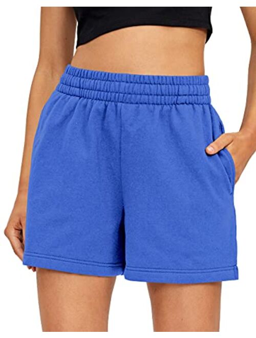 AUTOMET Womens Sweat Shorts Summer Casual High Waisted Athletic Shorts Comfy Lounge Running Shorts Gym Shorts with Pockets