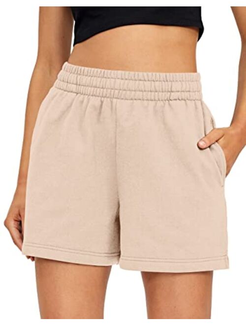 AUTOMET Womens Sweat Shorts Summer Casual High Waisted Athletic Shorts Comfy Lounge Running Shorts Gym Shorts with Pockets