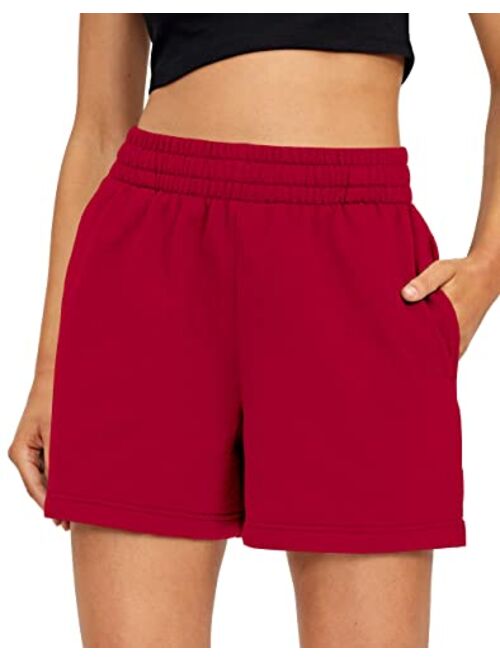 AUTOMET Womens Sweat Shorts Summer Casual High Waisted Athletic Shorts Comfy Lounge Running Shorts Gym Shorts with Pockets