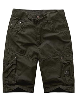 JACKETOWN 11" Mens Cargo Shorts Casual Multi Pockets Relaxed Fit Work Traveling Hiking Shorts