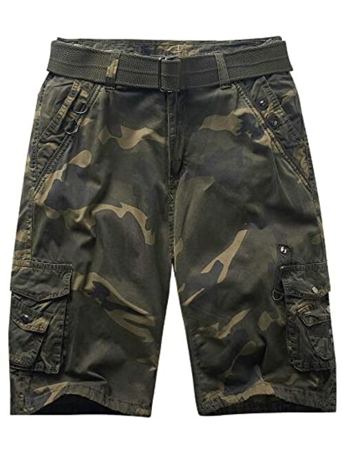 JACKETOWN 11" Mens Cargo Shorts Casual Multi Pockets Relaxed Fit Work Traveling Hiking Shorts