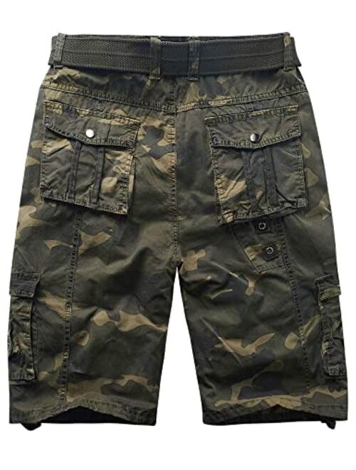 JACKETOWN 11" Mens Cargo Shorts Casual Multi Pockets Relaxed Fit Work Traveling Hiking Shorts