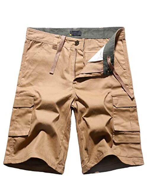 JACKETOWN 11" Mens Cargo Shorts Casual Multi Pockets Relaxed Fit Work Traveling Hiking Shorts