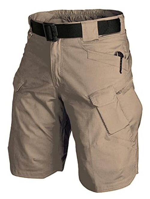 HENWENVONSON 2022 Waterproof Urban Tactical Shorts for Men Quick Dry Breathable Hiking Fishing Cargo Shorts (No Belt)