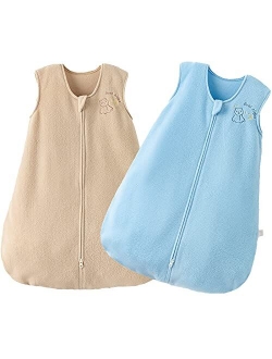 Duomiaomiao Unisex Baby Sleep Sack TOG 1.0, Micro-Fleece All Season Baby Sleeping Bag with Inverted Zipper, Plush Sleeveless Baby Wearable Blanket for Toddler Baby Girls