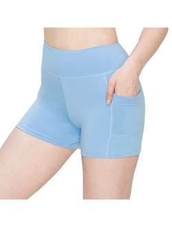 ALWAYS Women Workout Yoga Shorts - Premium Buttery Soft Solid Stretch Cheerleader Running Dance Volleyball Short Pants