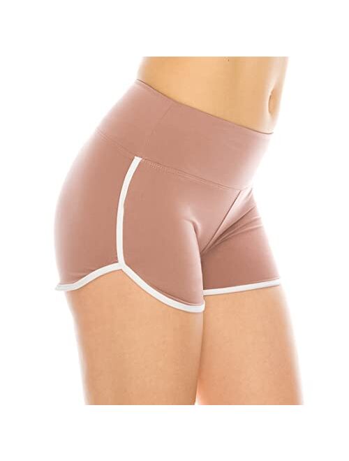 ALWAYS Women Workout Yoga Shorts - Premium Buttery Soft Solid Stretch Cheerleader Running Dance Volleyball Short Pants