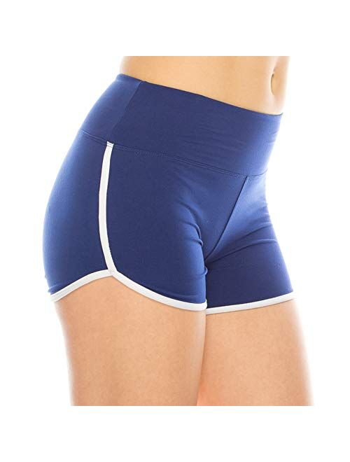 ALWAYS Women Workout Yoga Shorts - Premium Buttery Soft Solid Stretch Cheerleader Running Dance Volleyball Short Pants