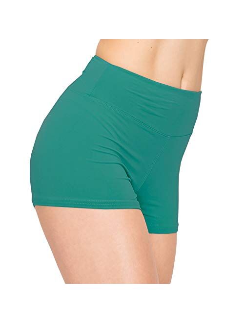 ALWAYS Women Workout Yoga Shorts - Premium Buttery Soft Solid Stretch Cheerleader Running Dance Volleyball Short Pants