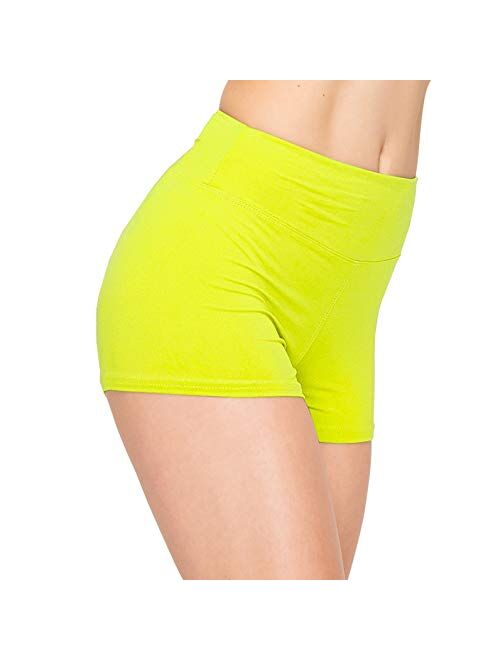 ALWAYS Women Workout Yoga Shorts - Premium Buttery Soft Solid Stretch Cheerleader Running Dance Volleyball Short Pants