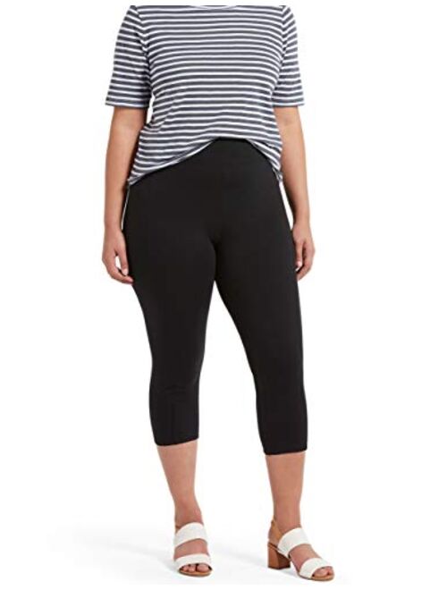 No Nonsense Women's Cotton Lounge Capri Legging with Tech Pocket