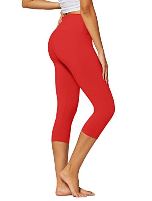 Conceited Premium Buttery Soft High Waisted Leggings for Women - Full Length, Capri Length and Shorts - Reg and Plus Size - 5"