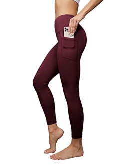 Yogalicious High Waist Ultra Soft 7/8 Ankle Length Leggings with Pockets for Women