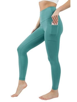 Yogalicious High Waist Ultra Soft 7/8 Ankle Length Leggings with Pockets for Women