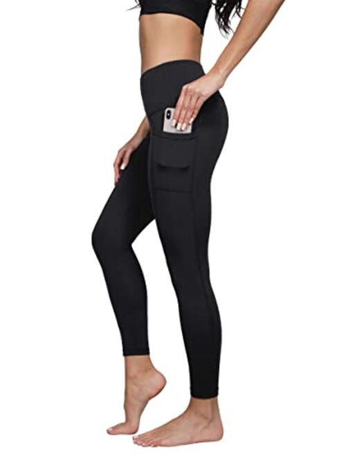 Yogalicious High Waist Ultra Soft 7/8 Ankle Length Leggings with Pockets for Women