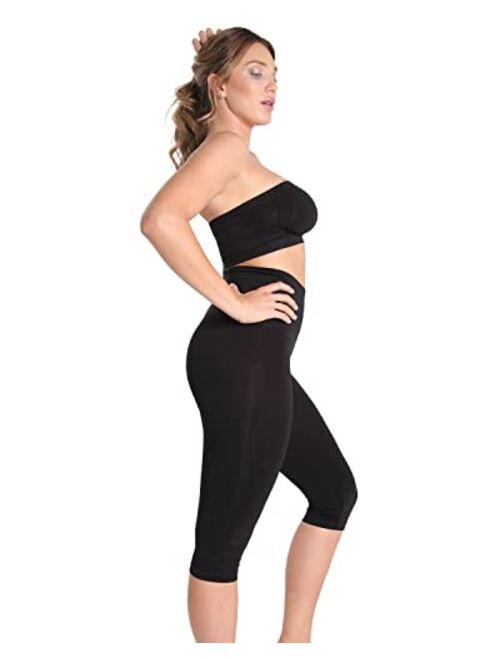 SlimMe High-Waisted Tummy Control Shaping Capri Leggings