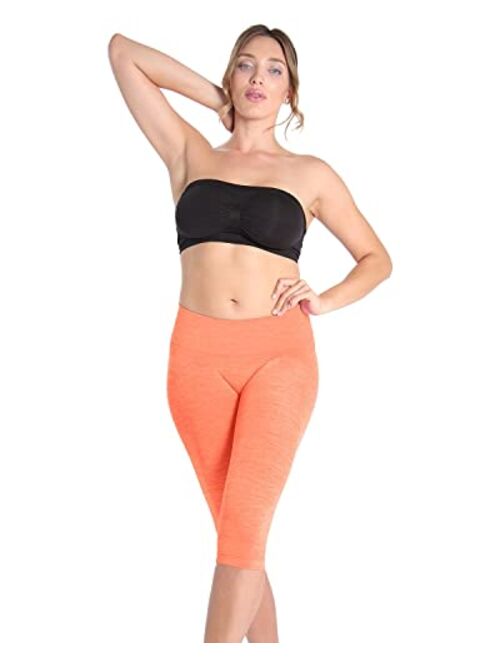 SlimMe High-Waisted Tummy Control Shaping Capri Leggings