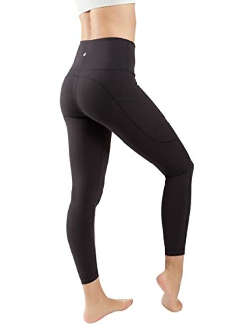 90 Degree By Reflex High Waist Squat Proof Tummy Control Power Flex Yoga Capris with Side Pockets