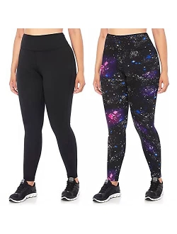 Hi Clasmix Plus Size Leggings for Women 1X-4X-High Waisted Tummy Control Workout Super Soft Black Leggings Yoga Pants