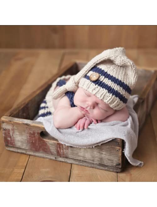 Vemonllas Fashion Cute Newborn Boy Girls Baby Costume Outfits Photography Props Hat Pants